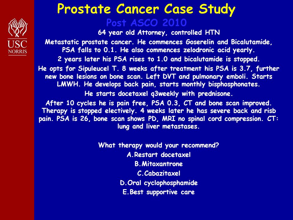 case study prostatitis